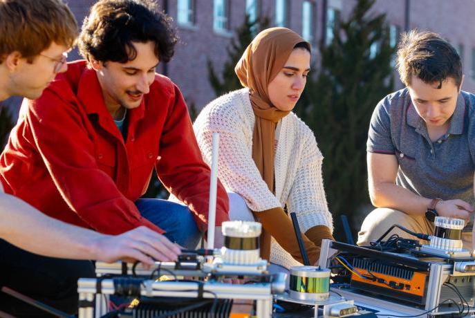 people working on robotics